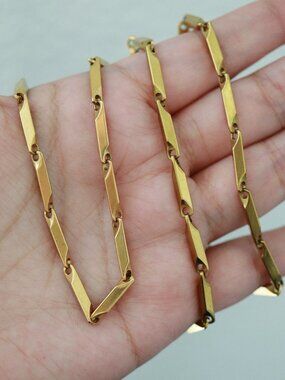 3mm Chaval Chain Necklace 18k Gold Plated Stainless Steel
